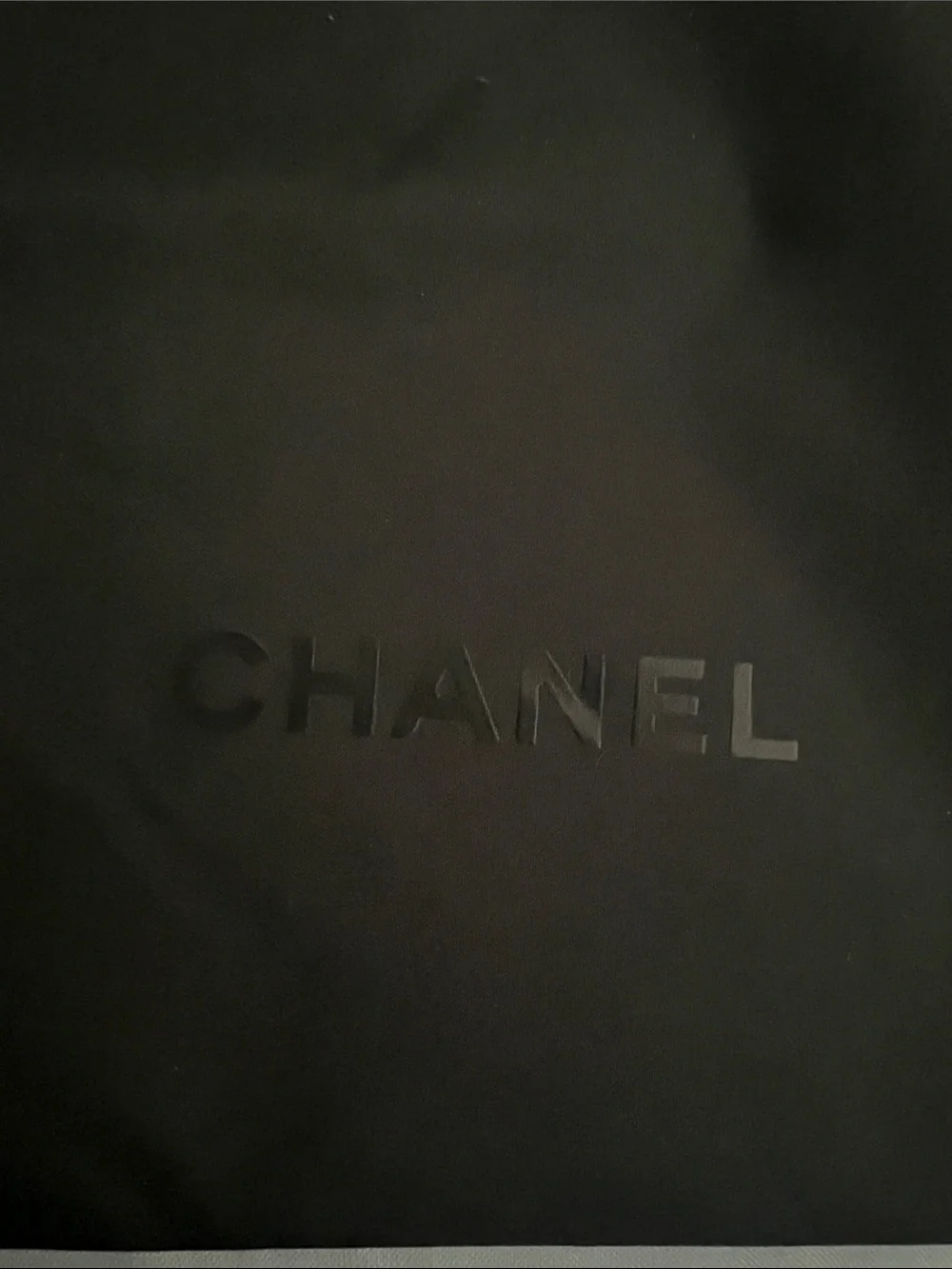 CHANEL Black Drawstring Toiletry/ Jewelry Dust Pouch